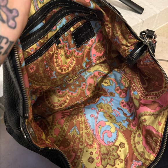 B Makowski Black Leather Handbag - Picture 5 of 7